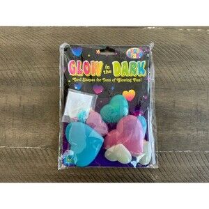 Vintage Lisa Frank Glow in the Dark Hearts Shapes Kit 2000s Y2K New Sealed